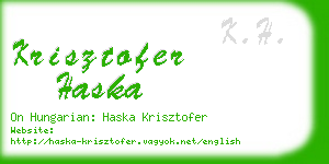 krisztofer haska business card